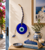 4.33" Turkish Evil Eye Jute Wall Hanging