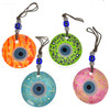 Rainbow Collection Hand Painted Evil Eye Glass Hanging 4"x 9" – 1 Count Assorted