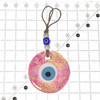 Rainbow Collection Hand Painted Evil Eye Glass Hanging 4"x 9" – 1 Count Assorted