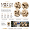 Colorado Laser-Cut Wooden Tourist Magnets 3”