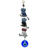 3 Multicolor Owl Evil Eye Wall Hanging 14"
