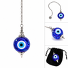 Original Evil Eye Pendulum Dowsing Stone Evil Eye Ball Pendulum with Chain 9"