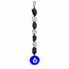 Selenite & Black Tourmaline Evil Eye Hanging Charm 16”