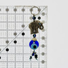 Elephant Evil Eye Glass Keychain