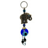 Elephant Evil Eye Glass Keychain