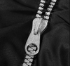 Iced Out CZ Zipper Chain Necklace 14K Gold Plated Hip Hop Bling Collar 26-28"