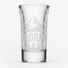 Colorado Mountain Engraved 1 oz Tall Shot Glass – Clear Souvenir Glass