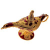 5" Small Brass and Enamel Aladdin Genie Lamp 1 Count Assorted Color
