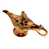 5" Small Brass and Enamel Aladdin Genie Lamp 1 Count Assorted Color