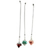 Crystal Chip Pendulum with Silver-Tone Chain 1 count assorted