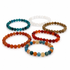 6-Piece Assorted Beaded Stretch Bracelet Set 1 count assorted