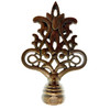 Decorative Upright Threaded Screw Lock Topper for Turkish Mosaic Lamps – Approx. 9 mm Thread Diameter – Antique Brass