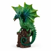 Green Dragon on Tower 10" Figure