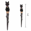Black Cat Crescent Moon Witch Wand – 9"