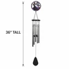 36-Inch Fairy Wind Chime with Colorful Fantasy Medallion – Silver Metal Tubes for Outdoor Garden, Patio and Porch Décor