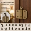 Decorative Magnetic Hinge Toppers – Set of 6 Antique Brass Door Hinge Finials