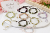 Handmade Floral Crystal Cord Bracelets – Assorted Adjustable Beaded Friendship Bracelets