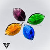 CR92250 38mm Leaf Drop Colored Crystal