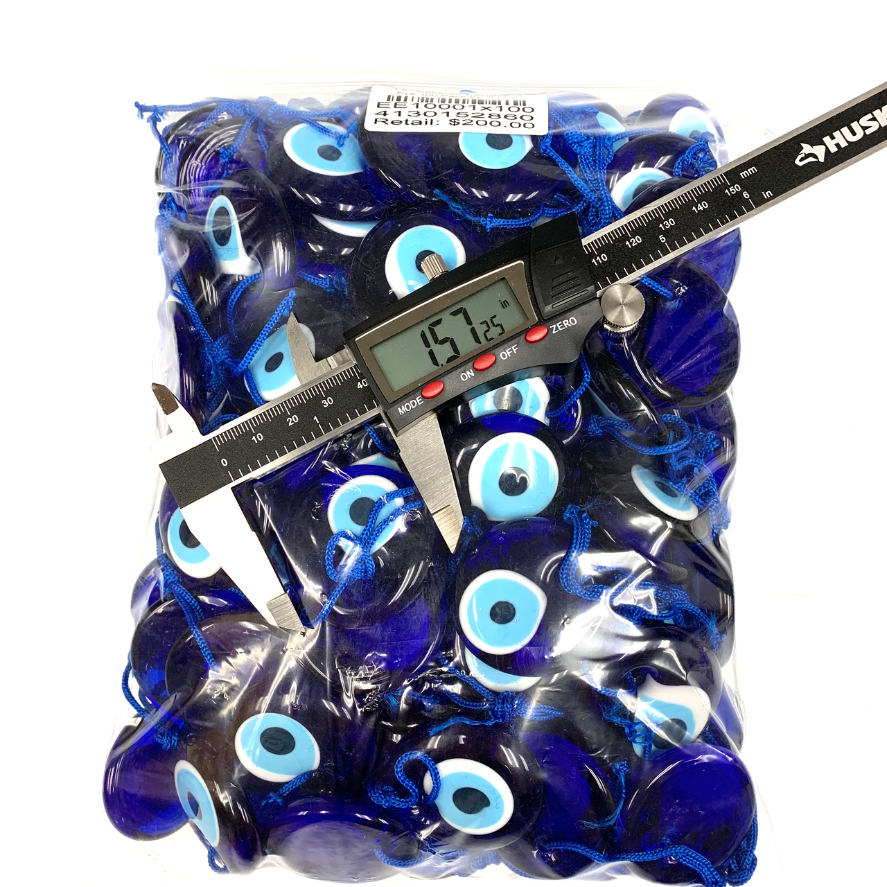 Anfigo 750Pcs 8mm Evil Eye Beads, Flat Evil Eye India