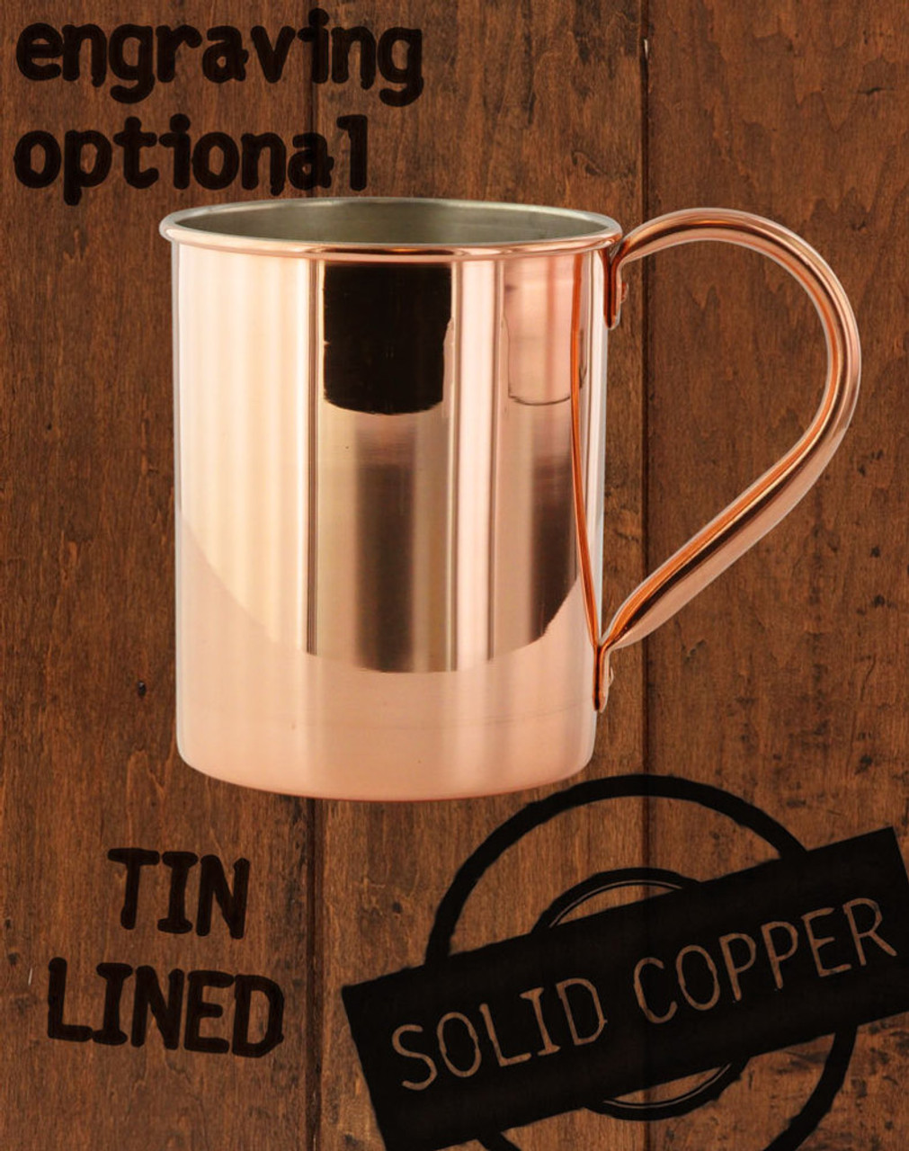 18oz Tin-Lined Solid Copper Moscow Mule Mug by Paykoc