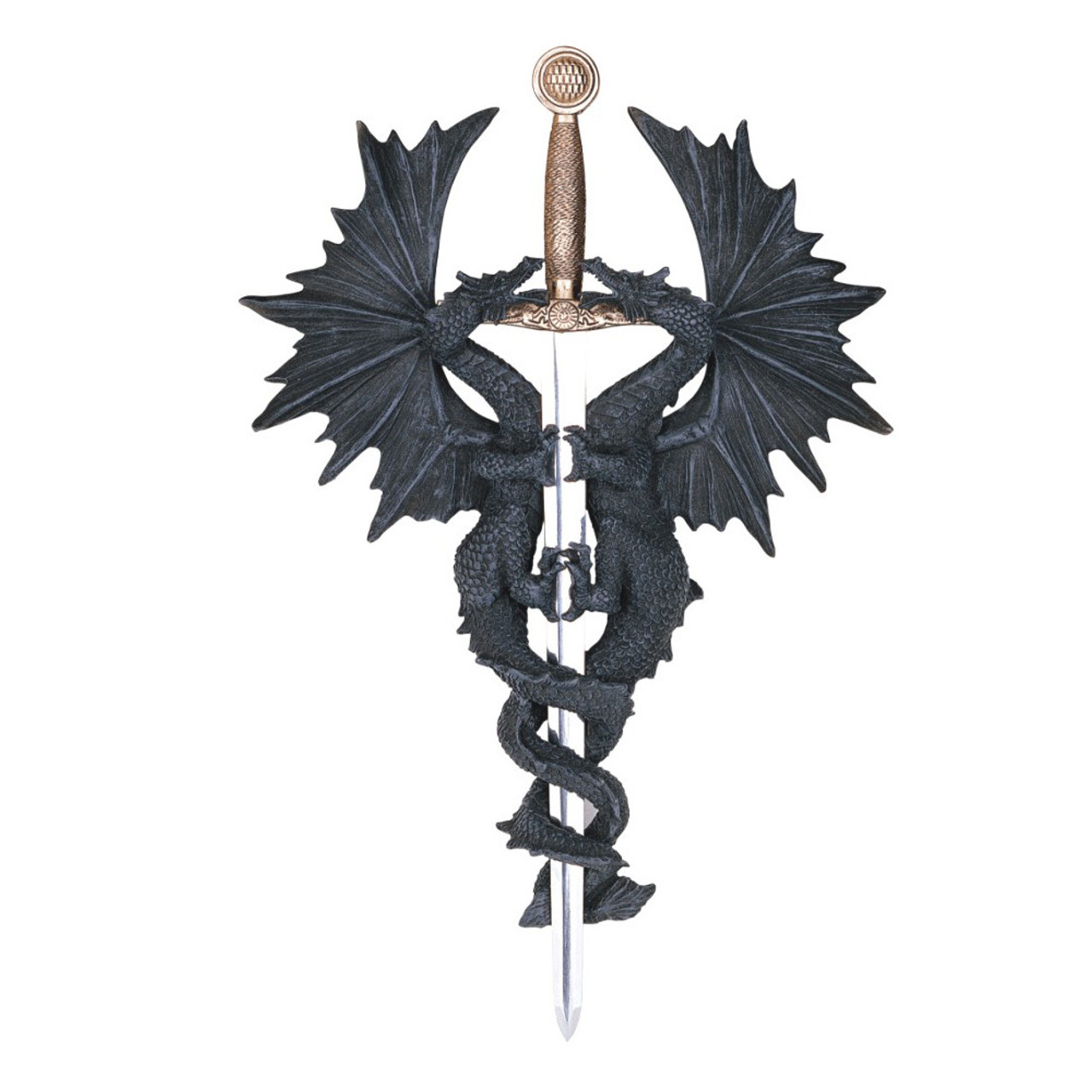 Twin Dragons with Silver Sword GS71222 - Paykoc Imports, Inc.