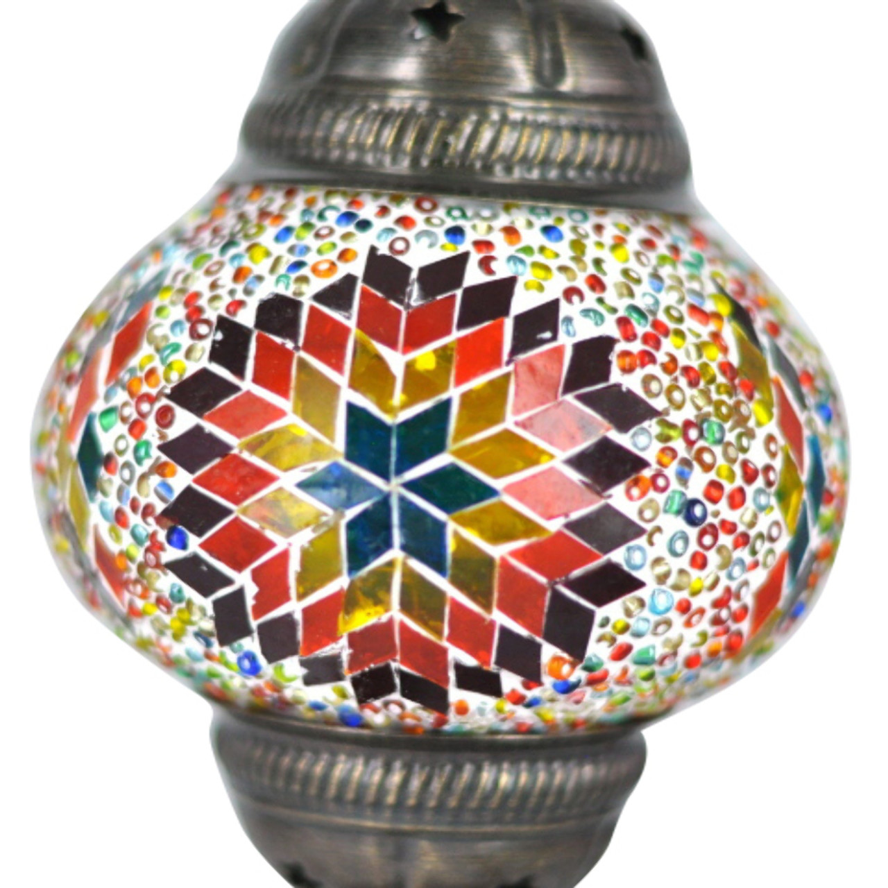 Turkish Mosaic Lamp Shade B2 Rainbow Style 5 Paykoc Imports, Inc.