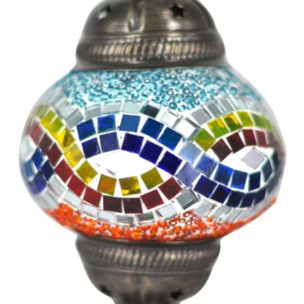 Turkish Mosaic Lamp Shade - B2 - Rainbow - Style 3 - Paykoc Imports, Inc. - Mosaic Lamp Shades