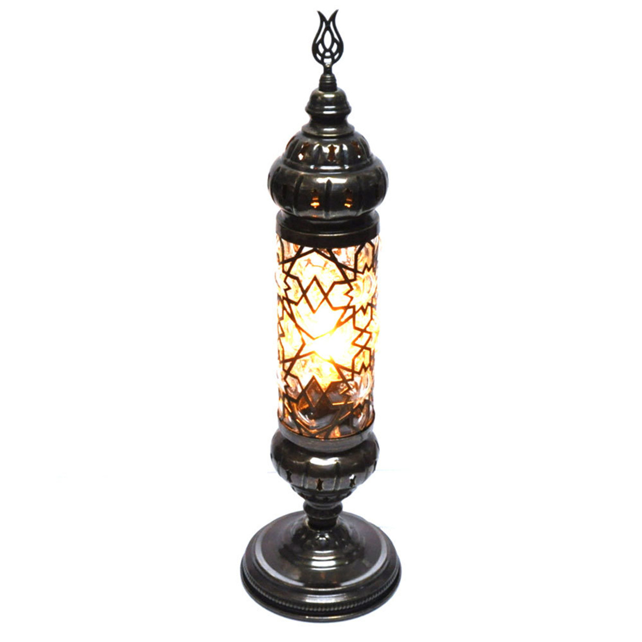 Turkish Blown Glass Lamp Table Lamp 5 X18 Ms1b Clear