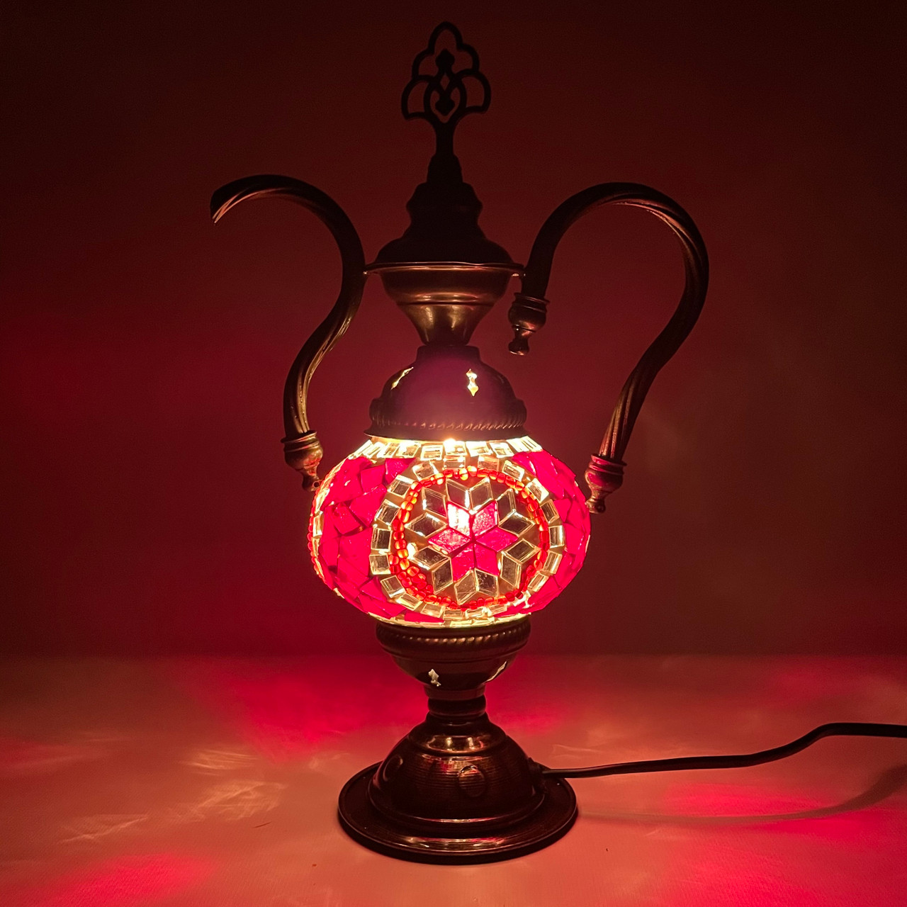 Turkish Mosaic Genie Bottle Table Lamp B1 12