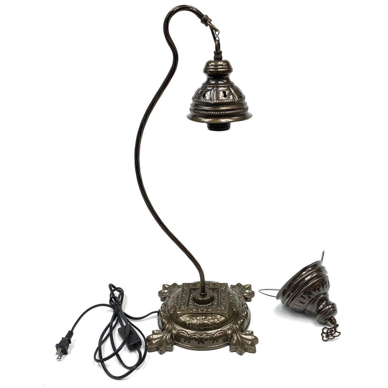 Large Heavy Iron Camel Neck Lamp With Square Claw Foot Base 23 Db4 Base Only Paykoc Imports Inc Large sculpture, forming table lamp base. paykoc imports