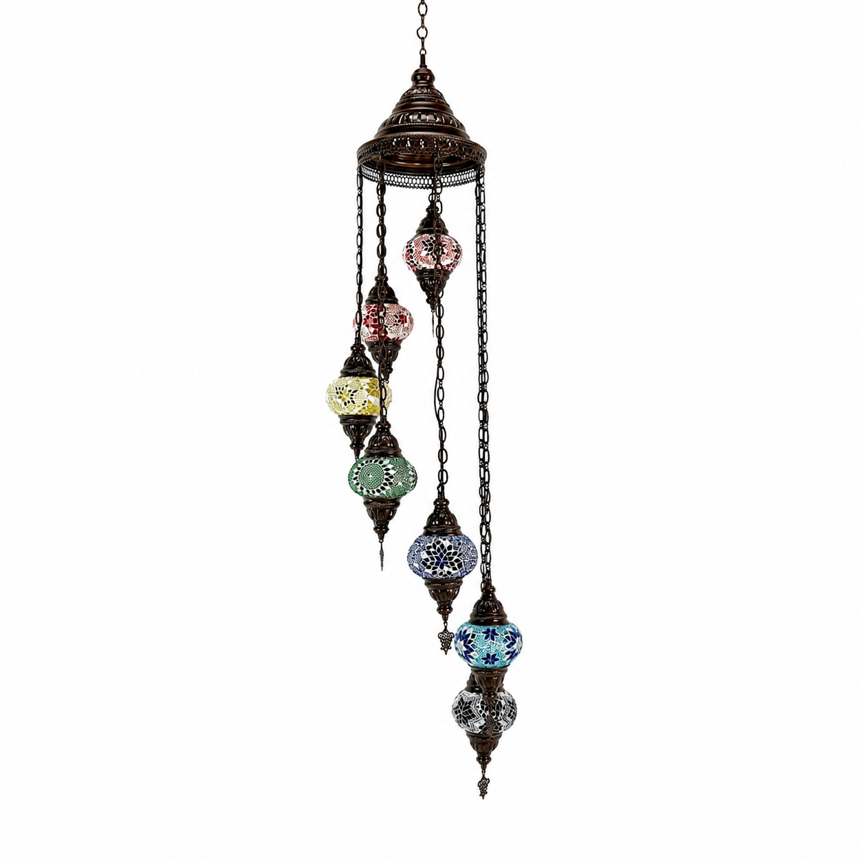 Seven Sacred Chakra Rainbow Chandelier B2 US 110V - Paykoc Imports