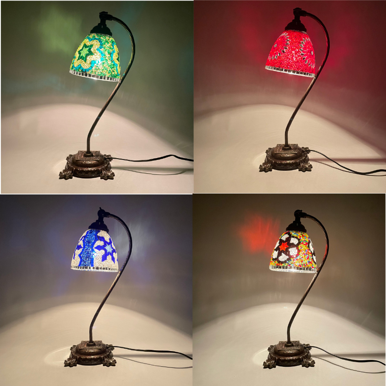 turkish mosaic desk lamps