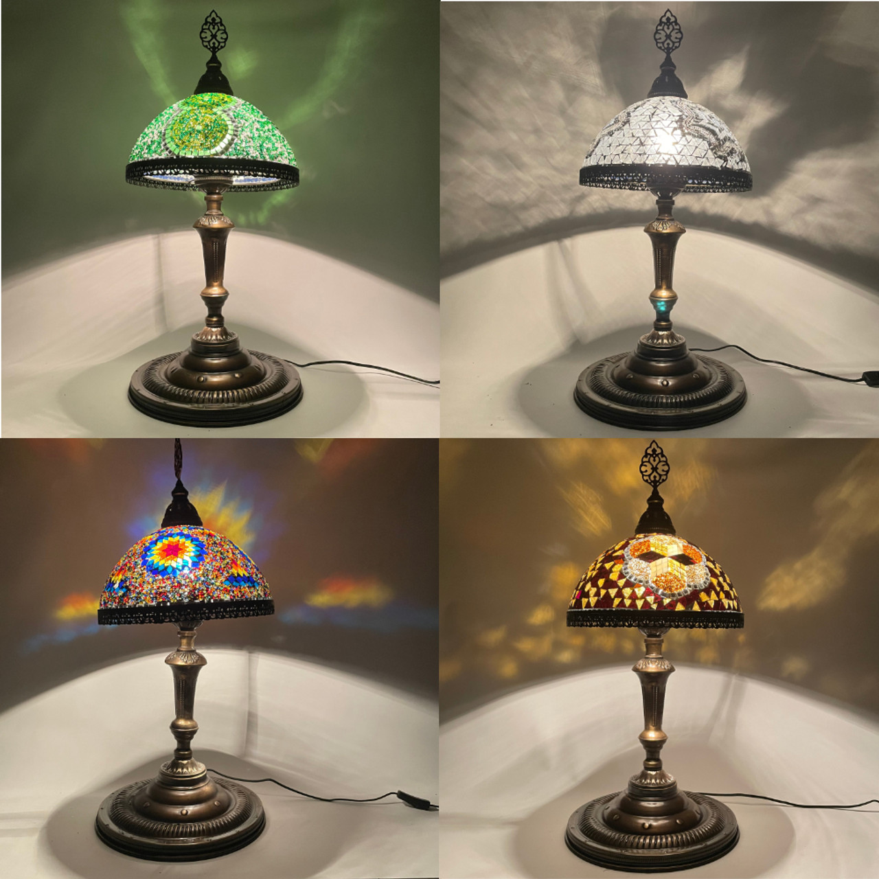 large turkish mosaic lamps