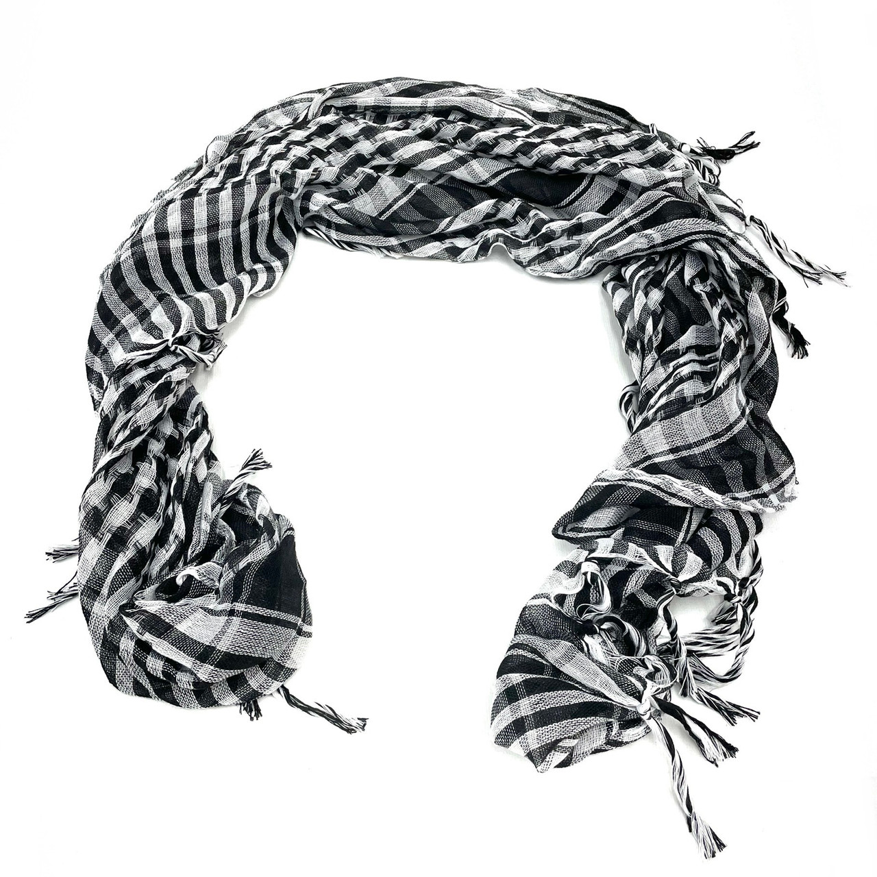 Black and White Keffiyeh Shemagh Scarf 40