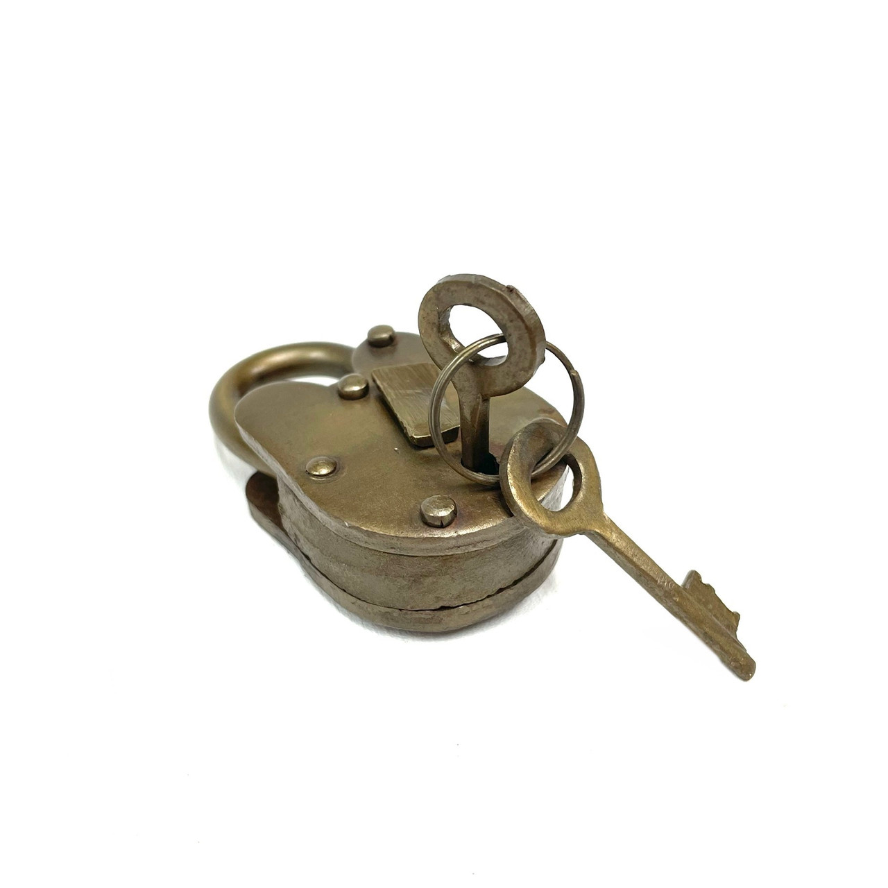 Vintage Skeleton Key and Lock Charm Bracelet