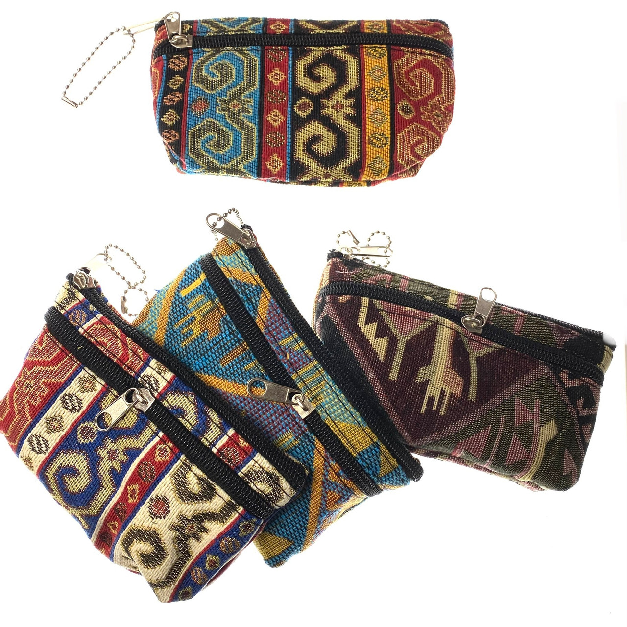 Small Turkish Print Fabric Coin Purse 1 Assorted - Paykoc