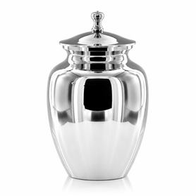 7" Urn W/ Nickle Finish Finish