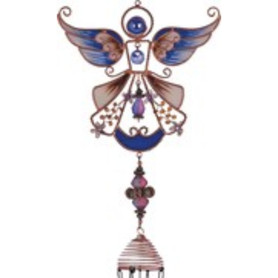Copper & Gem Angel Chime, Blue 23"L GS99888