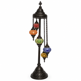 Turkish Mosaic Table Lamp - 5 Bulbs - 12"x42"