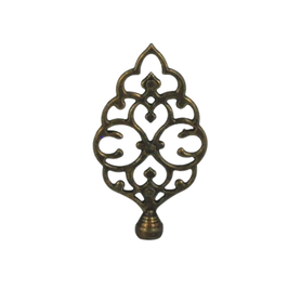 Decorative Metal Finial Top Threaded Top Lock for Upright Style Table Lamps 3.75"