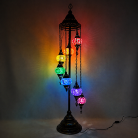 Turkish Mosaic Table Lamp - 7 Bulbs - 16"x58"