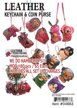 Leather Keychain and Coin Purse