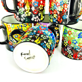 Handmade Nimet Porcelain Coffee Cups (Assorted Colors)