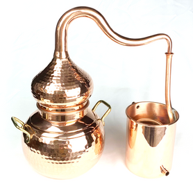 Expandable Alembic Whiskey Still - Half Liter Copper Distillery 2 Liter / 8.5 Cup