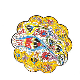 Marigold Geometric Turkish Trivet Ceramic Hand Painted 7" - Assorted Designs Marigold Geometric Turkish Trivet Ceramic Hand Painted 7" - Assorted Designs