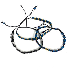 Futuristic Metal Beaded Friendship Bracelet, Assorted 1 Count