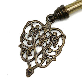Mosaic Turkish Lamp Part Threaded Screw Hanging Ornament Dangle 2.9"