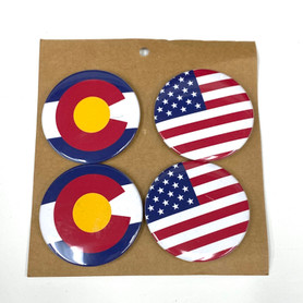 Colorado American Patriot 4 Pack Button Souvenir