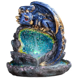 Backflow Incense Burner Dragon LED 5 1/2"