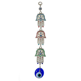 Triple Hand of Fatima Evil Eye Wall Hanger 15"x2" EE50071 Triple Hand of Fatima Evil Eye Wall Hanger 15"x2" EE50071